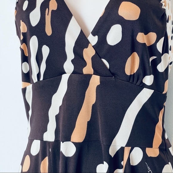 ISSA LONDON silk jersey knit halter dress brown - Picture 6 of 13